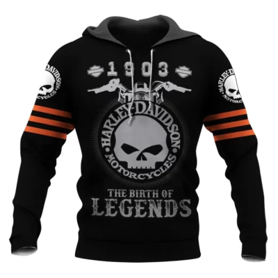 Motorcycle All Over Printed Clothes DH121212 - Normal Hoodie, S