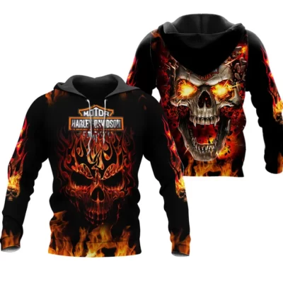 Motorcycle All Over Printed Clothes DH191102 - Normal Hoodie, S