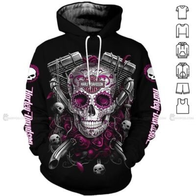 Motorcycle All Over Printed Clothes HD230815 - Normal Hoodie, S