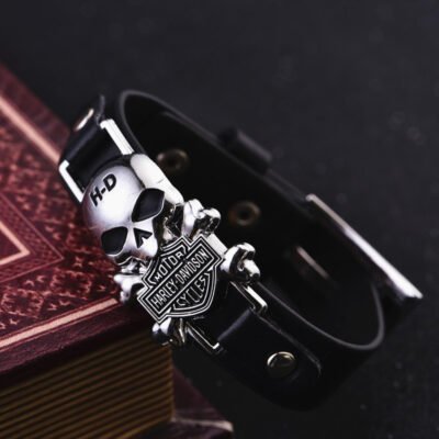 Outlaw Skull Rider Bracelet - Black