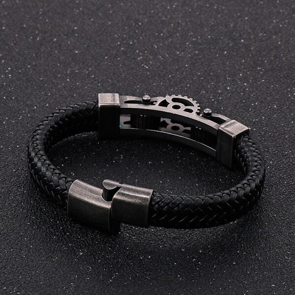 Alternative view of Gearborn Leather Bracelet