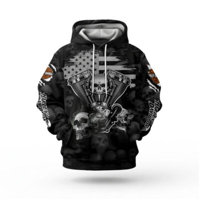 Motorcycle All Over Printed Clothes HD100614 - Normal Hoodie, S