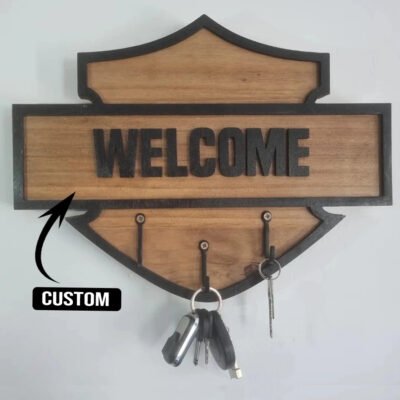 Custom Shape Wood Key Holder CS011002 - 11