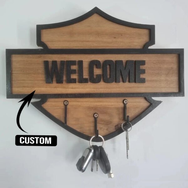 Custom Shape Wood Key Holder CS011002