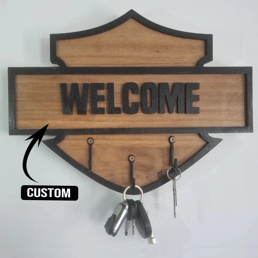 Custom Shape Wood Key Holder CS011002