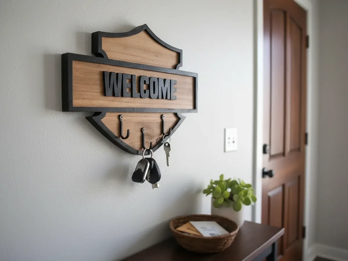 Custom Shape Wood Key Holder CS011002 - Image 3