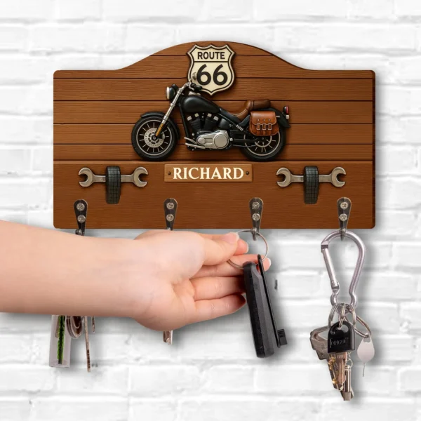 Alternative view of Custom Shape Wood Key Holder CS011004