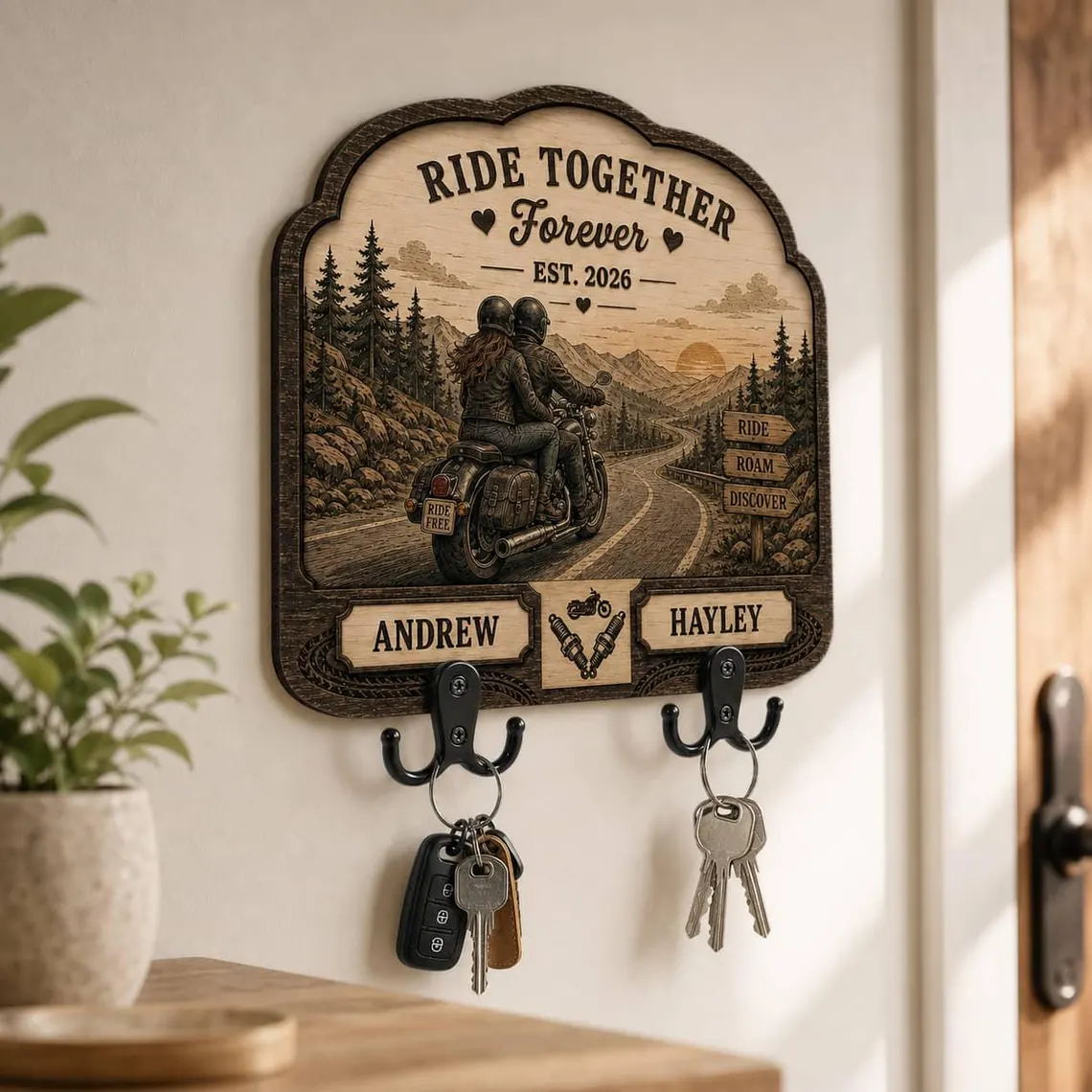 Custom Shape Wood Key Holder CS011003 - Image 5